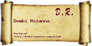 Dombi Rozanna névjegykártya